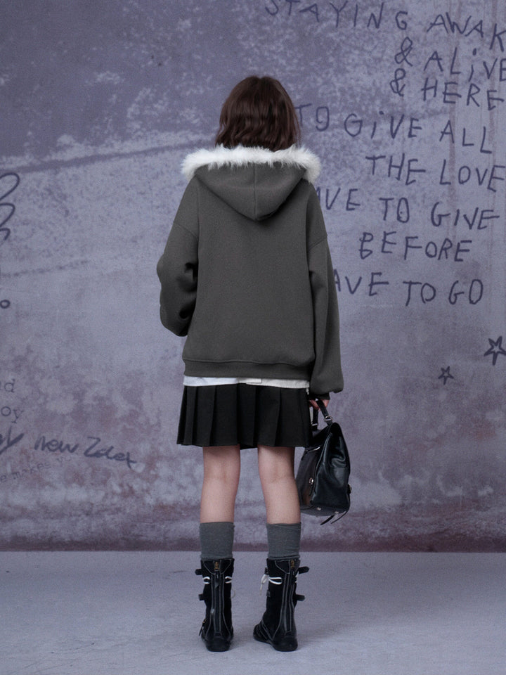 Gothic Angel Graphic Hooded Jacket