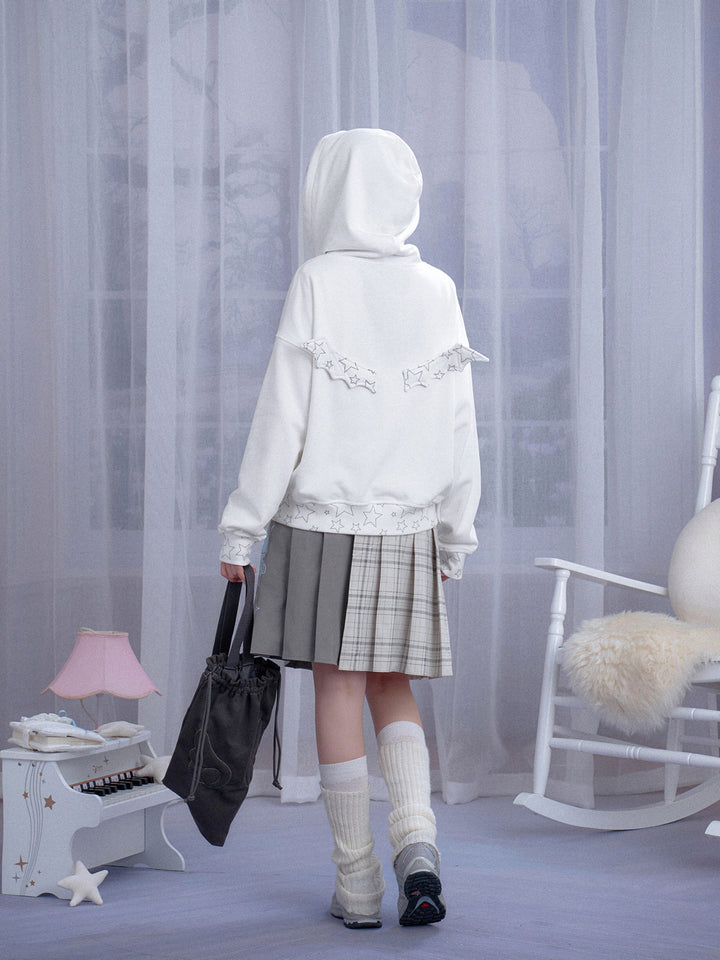 Celestial Angel Graphic Zip Hoodie