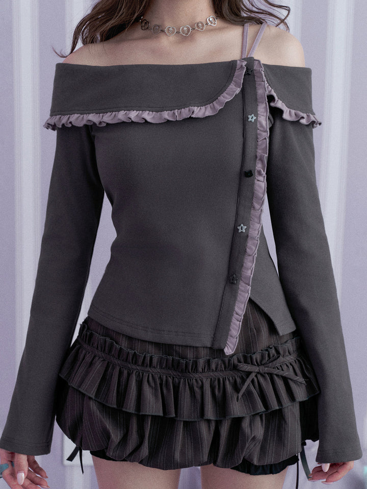 Coquette Ruffle Off-Shoulder Top