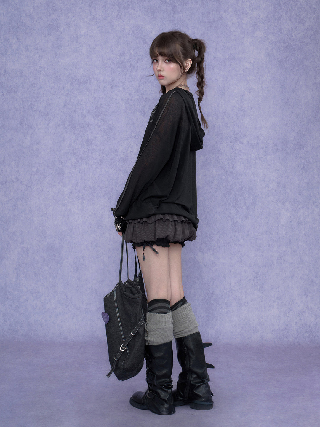 Coquette Pinstripe Ruffle Skort
