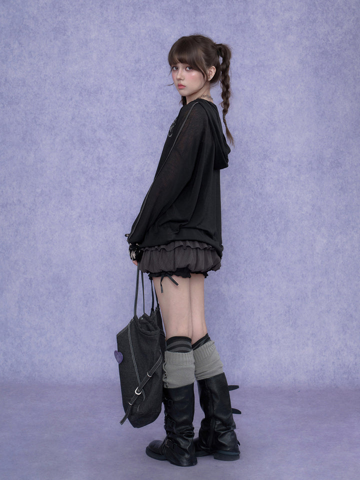 Coquette Pinstripe Ruffle Skort