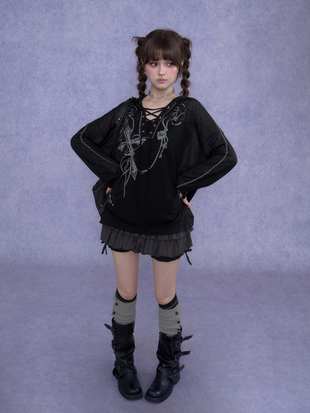 Coquette Pinstripe Ruffle Skort