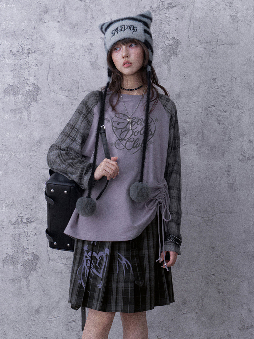 Y2K Ruched Raglan Top