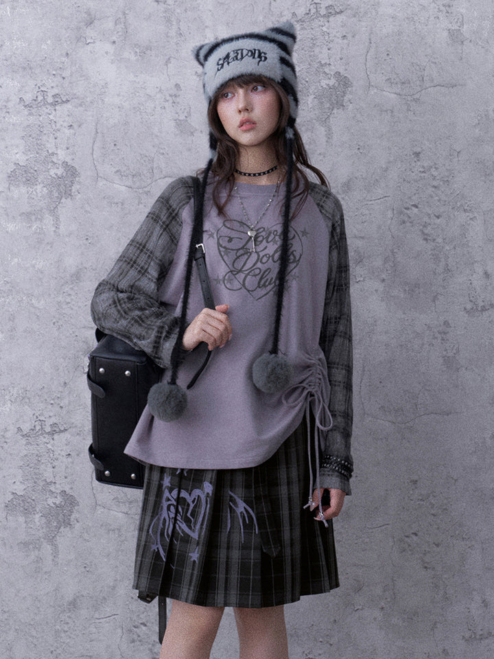 Y2K Ruched Raglan Top