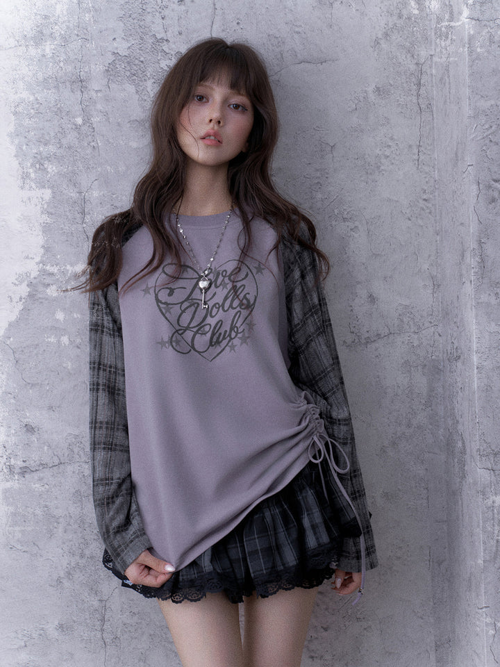 Y2K Ruched Raglan Top