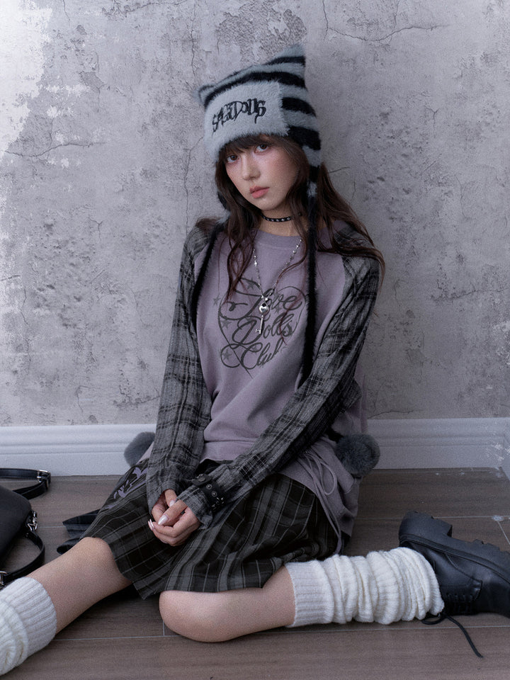Y2K Ruched Raglan Top