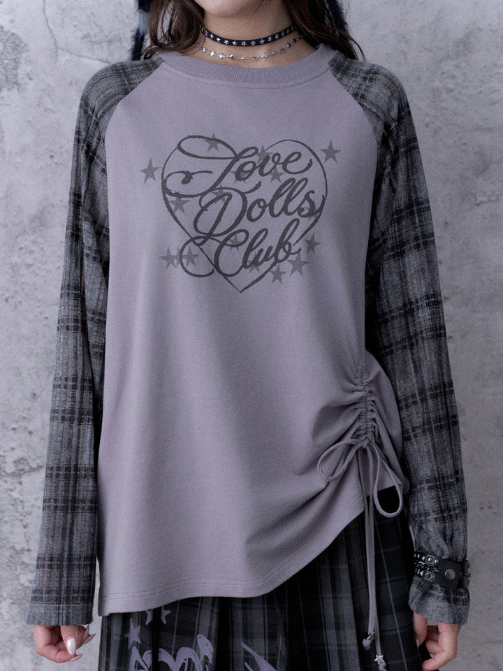 Y2K Ruched Raglan Top