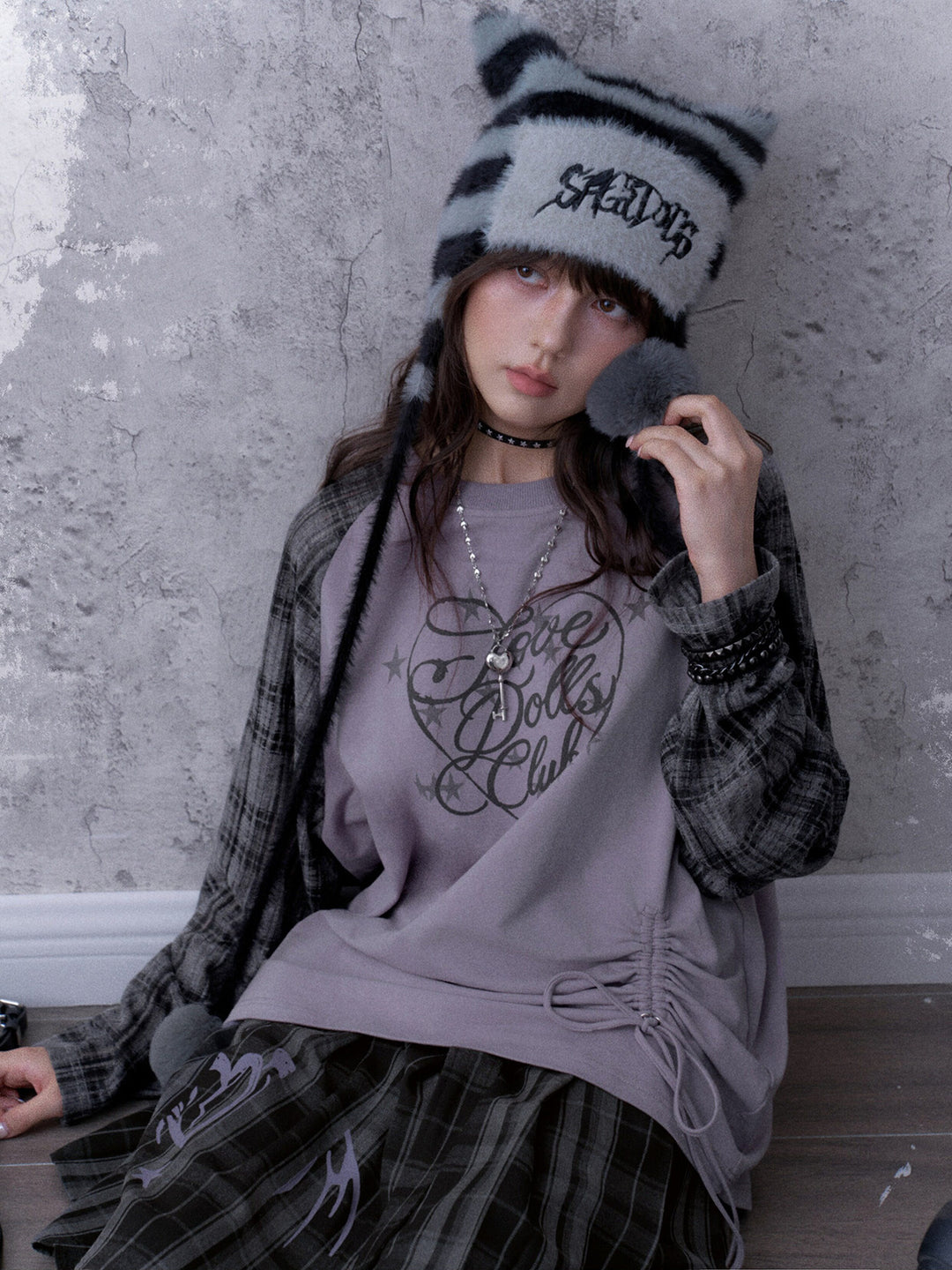 Y2K Ruched Raglan Top