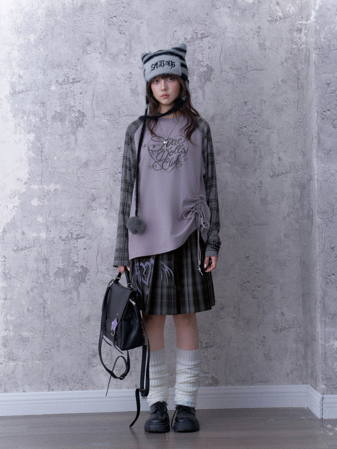 Y2K Ruched Raglan Top