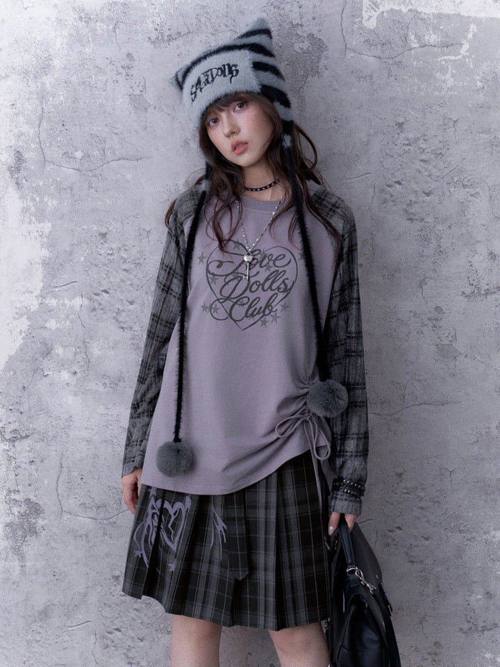 Y2K Ruched Raglan Top