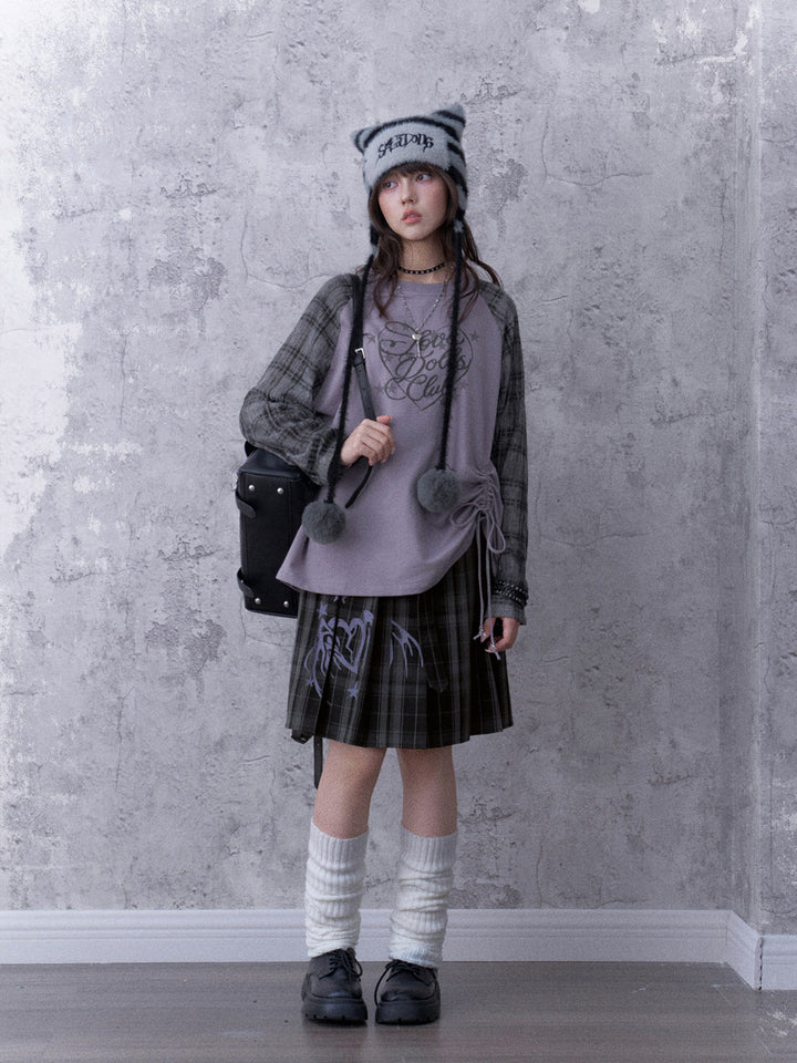 Y2K Ruched Raglan Top