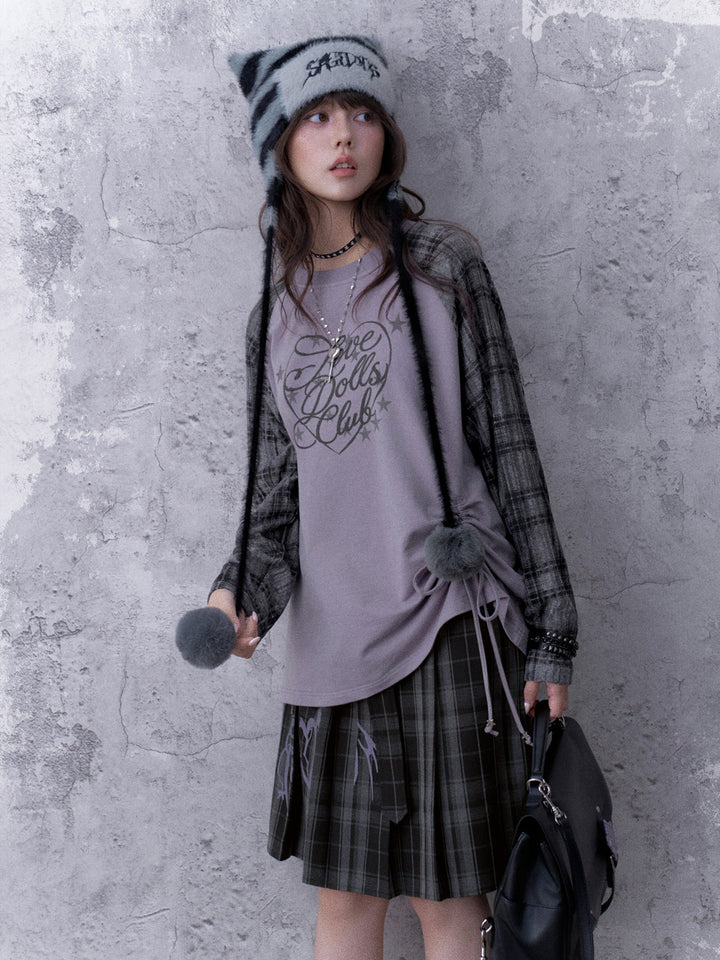 Y2K Ruched Raglan Top