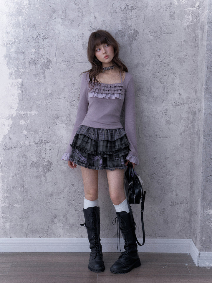 Coquette Ruffle Square Neck Top