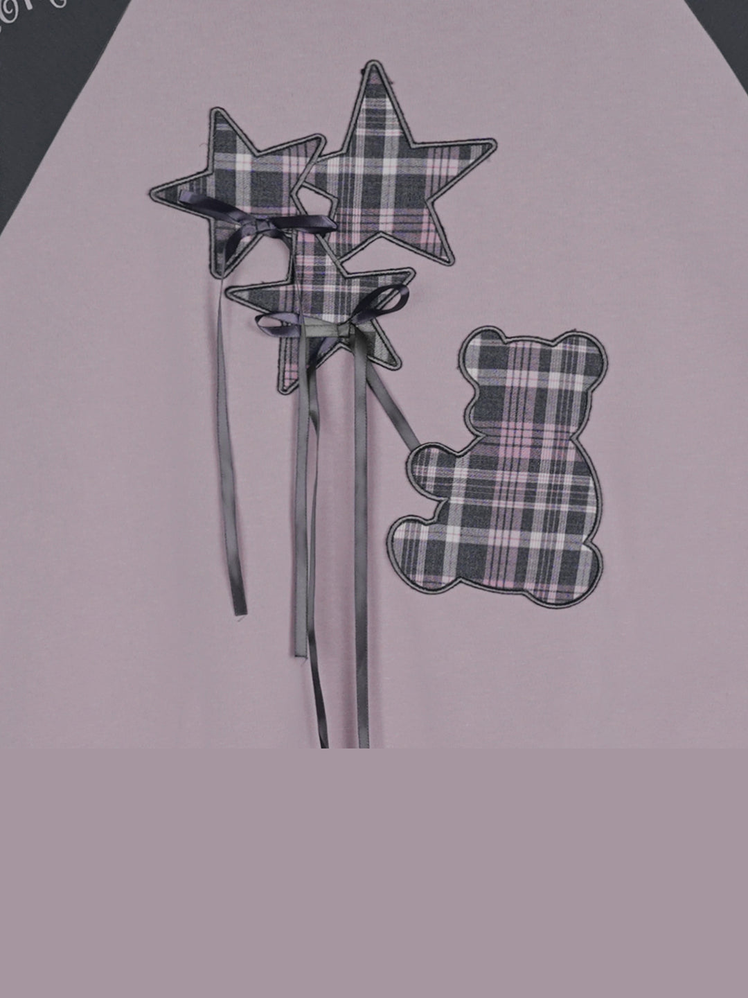 Plaid Teddy Star Raglan Tee