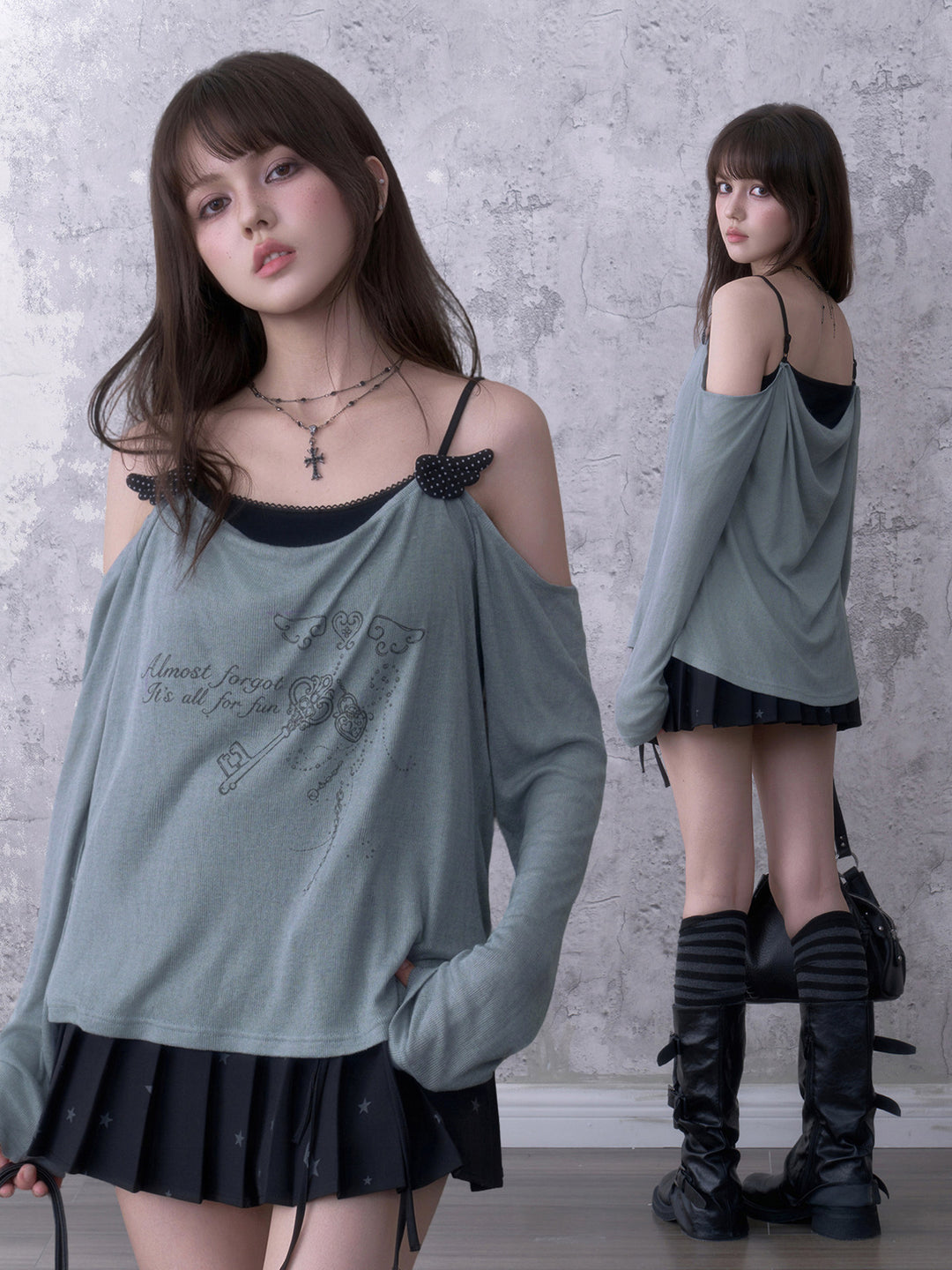 Acubi Winged Key Layered Top