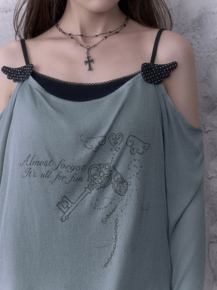 Acubi Winged Key Layered Top