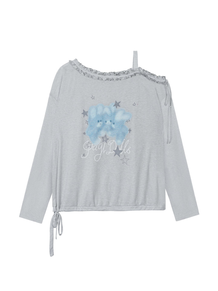 Y2K Bunny Graphic Long Sleeve Top