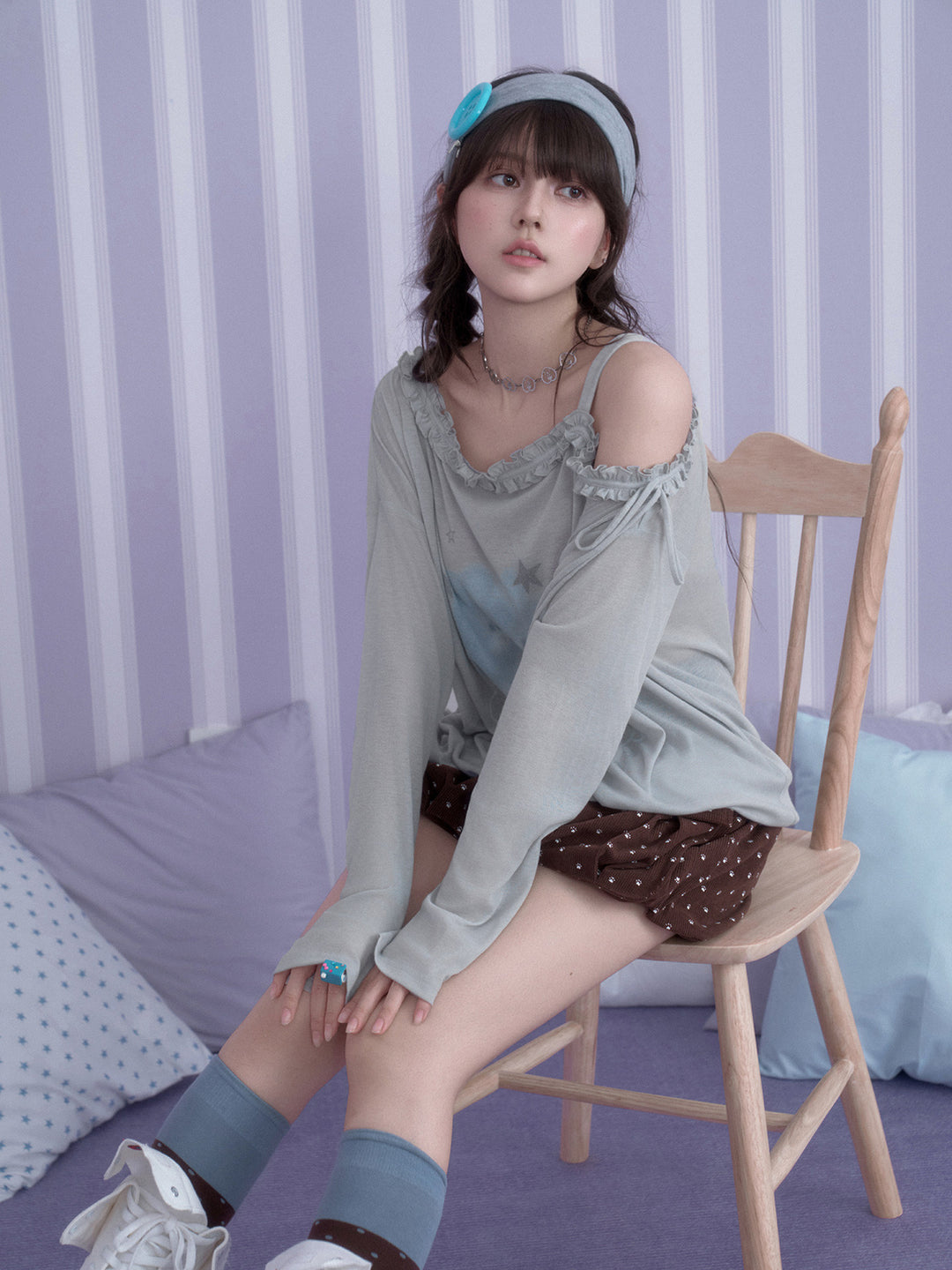 Y2K Bunny Graphic Long Sleeve Top