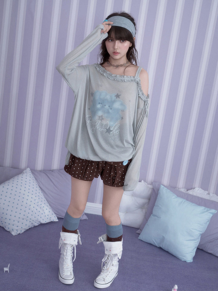 Y2K Bunny Graphic Long Sleeve Top