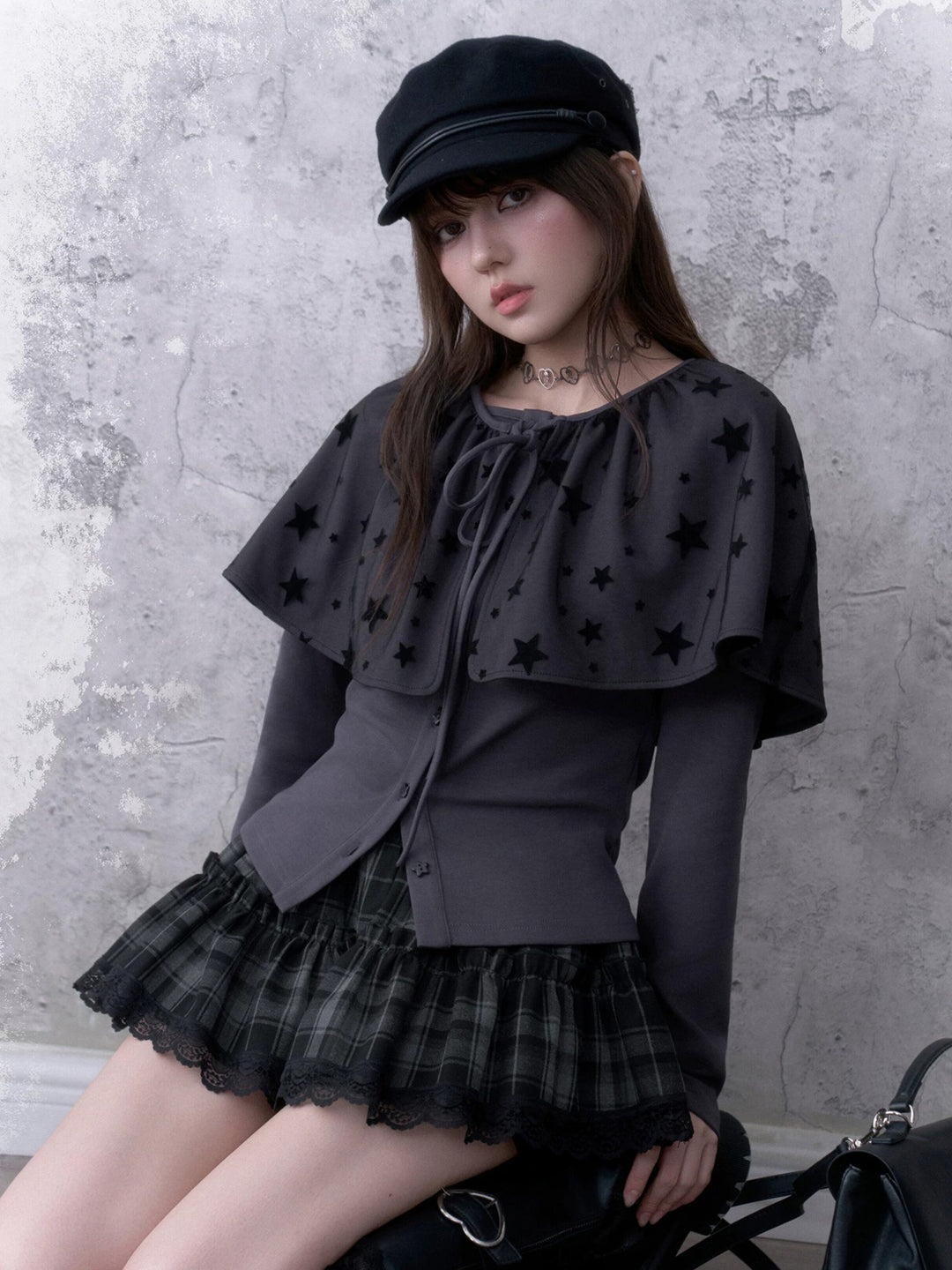 Star Cape Cardigan Set