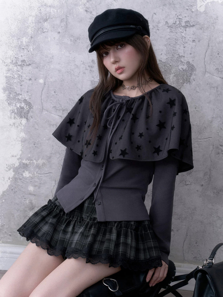 Star Cape Cardigan Set