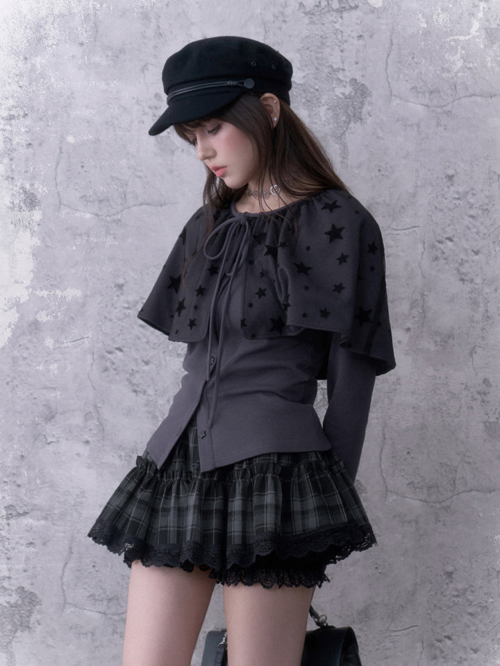 Star Cape Cardigan Set