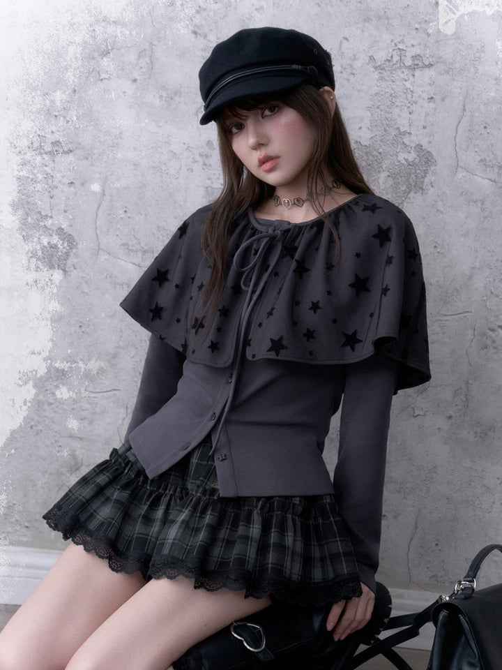 Star Cape Cardigan Set