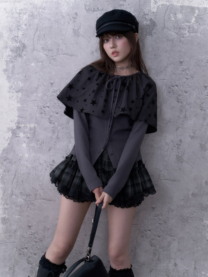 Star Cape Cardigan Set