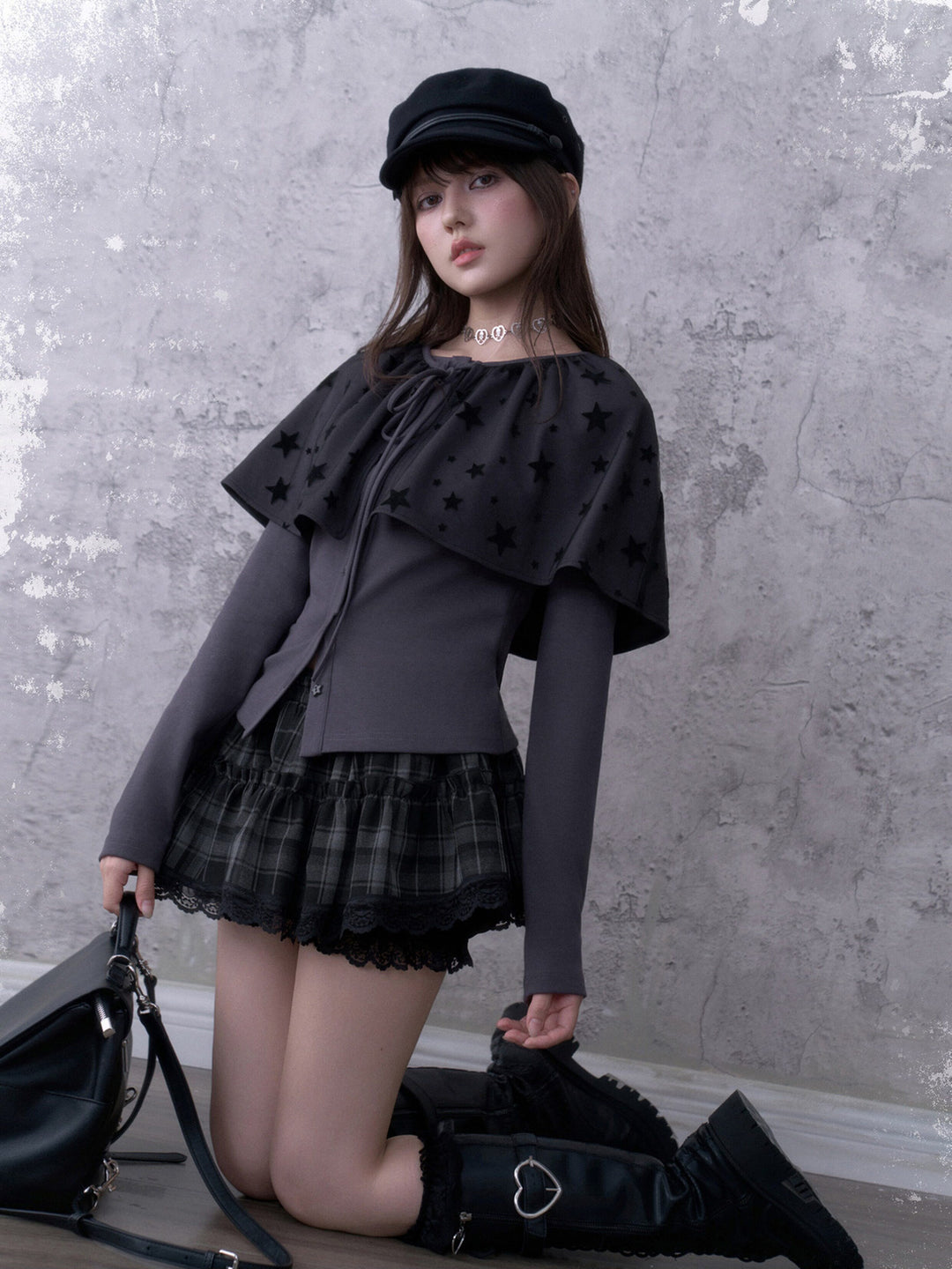 Star Cape Cardigan Set