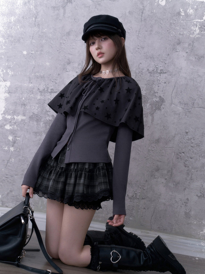 Star Cape Cardigan Set