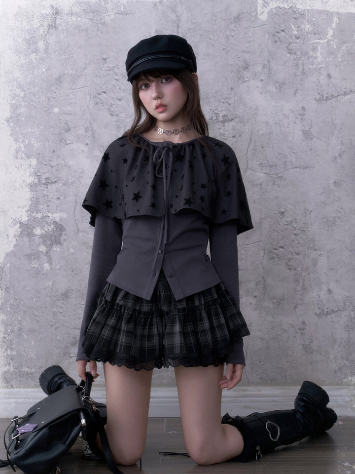 Star Cape Cardigan Set