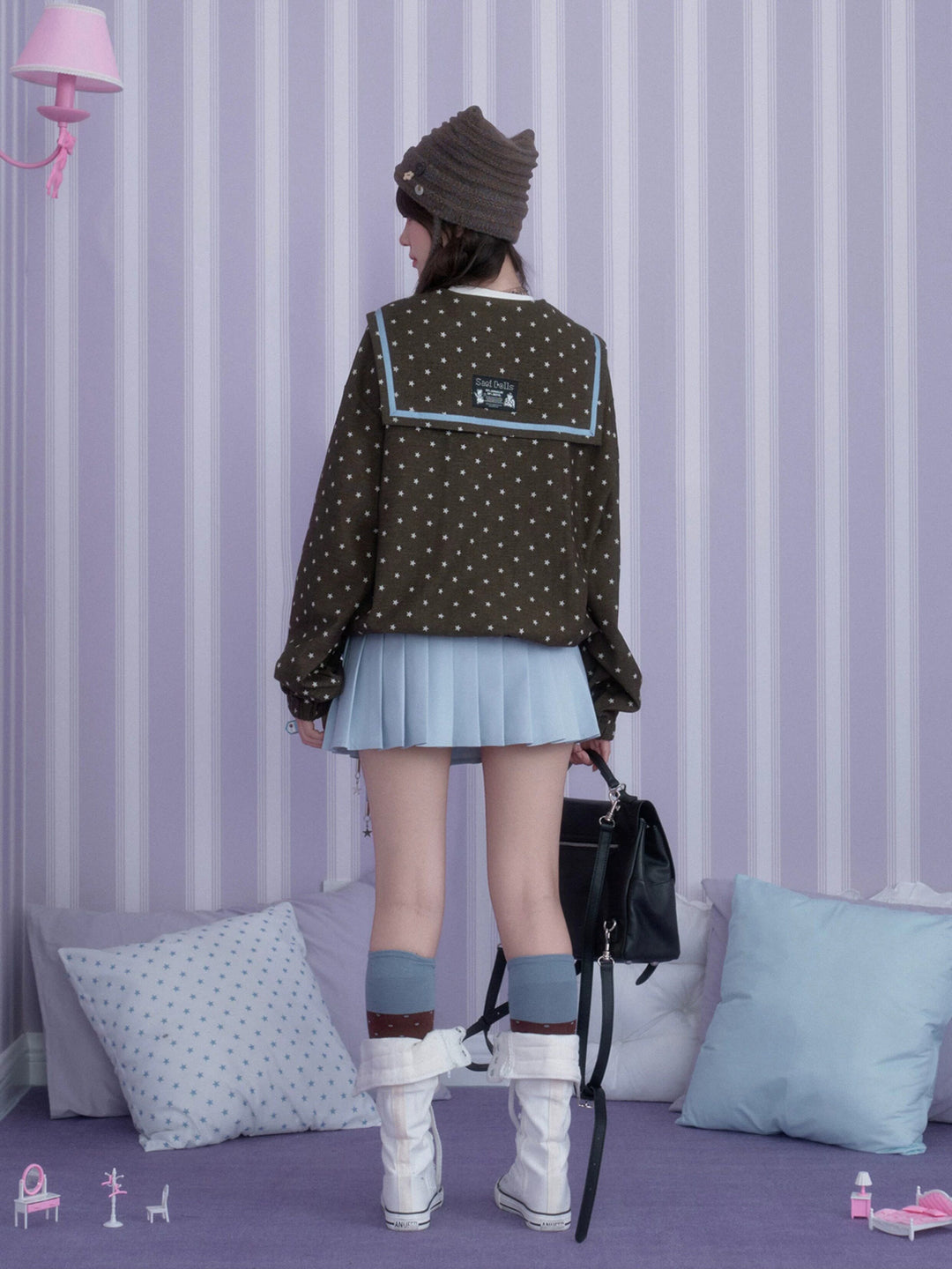 Y2K Star Sailor Collar Jacket