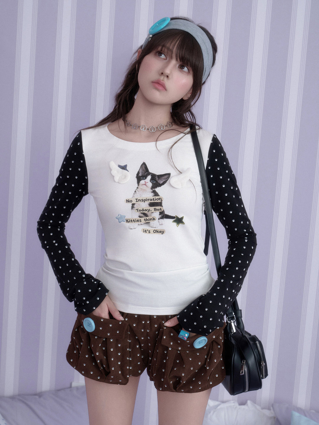 Paw Print Corduroy Bloomer Shorts