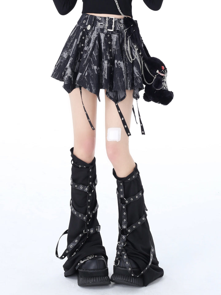 Y2K Grommet Handkerchief Mini Skirt