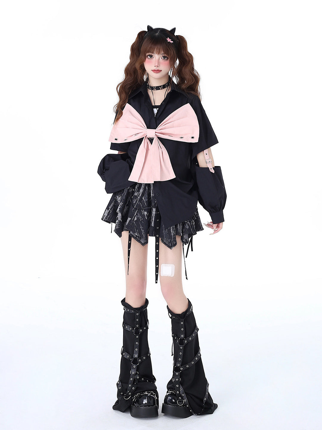 Y2K Grommet Handkerchief Mini Skirt