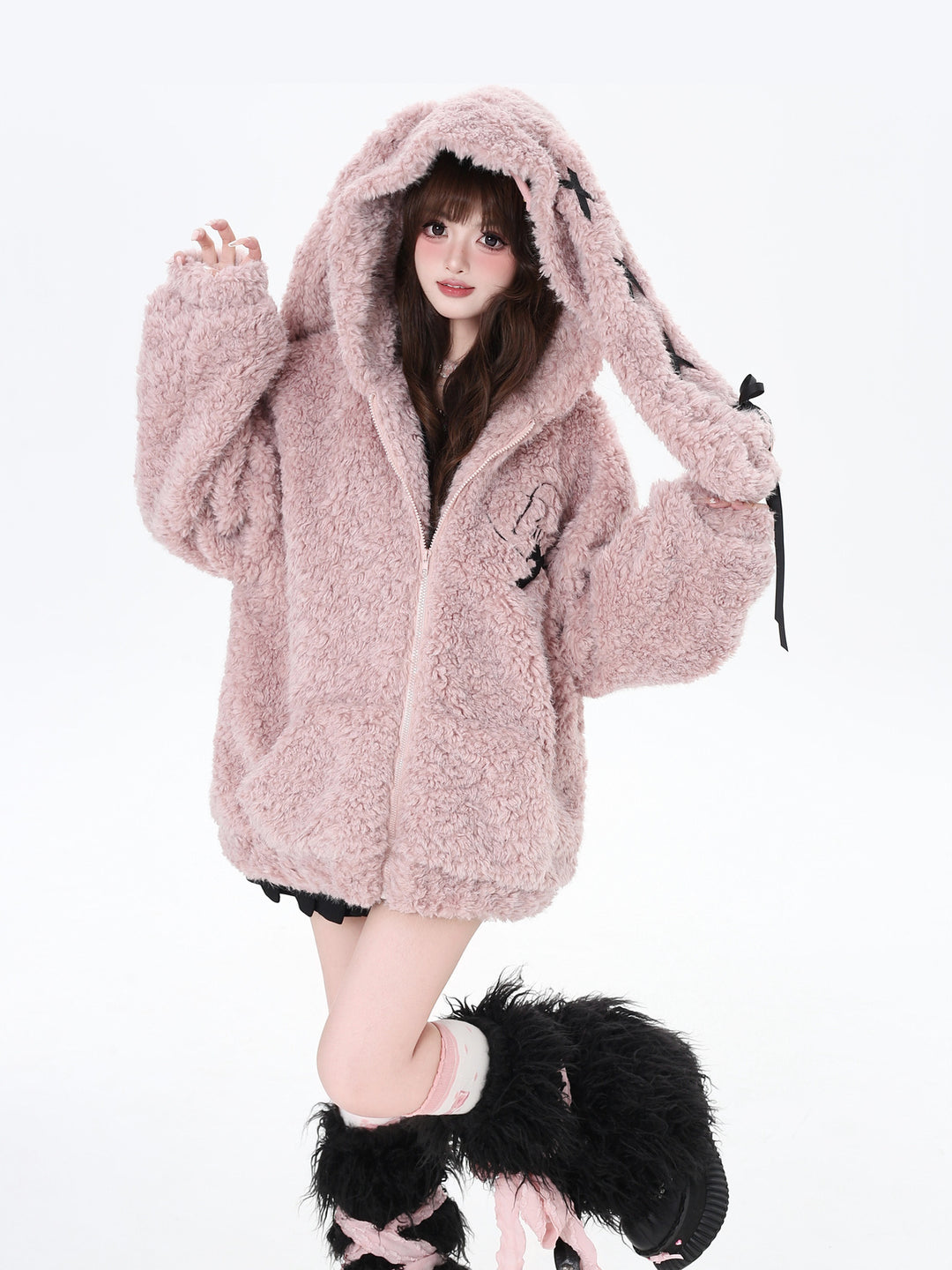 Kawaii Bunny Ear Plush Jacket