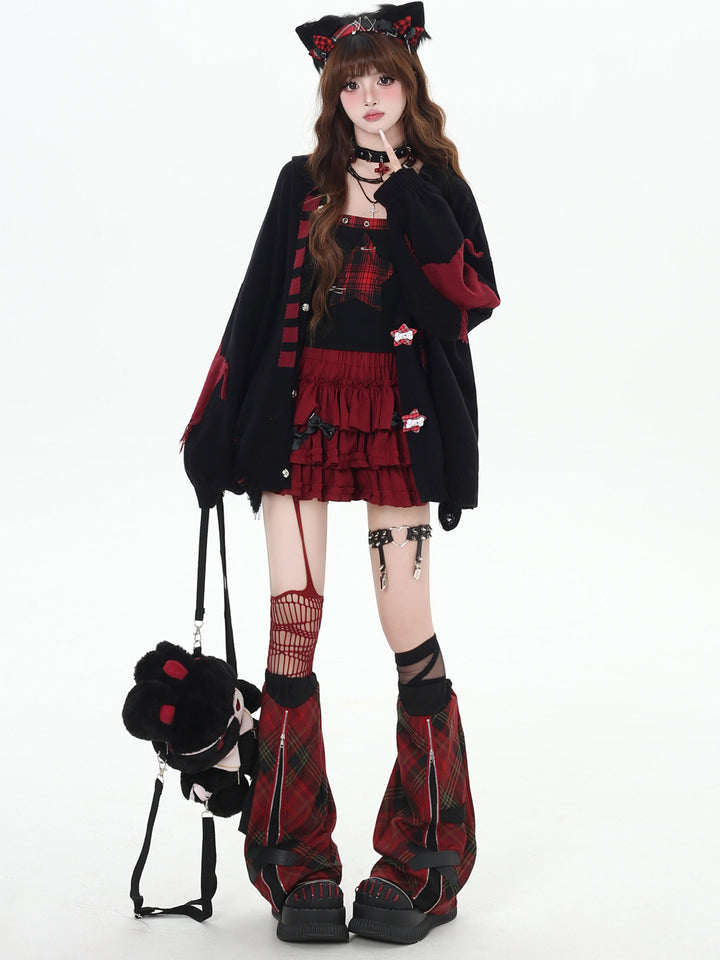 Grunge Bunny Ear Hooded Cardigan