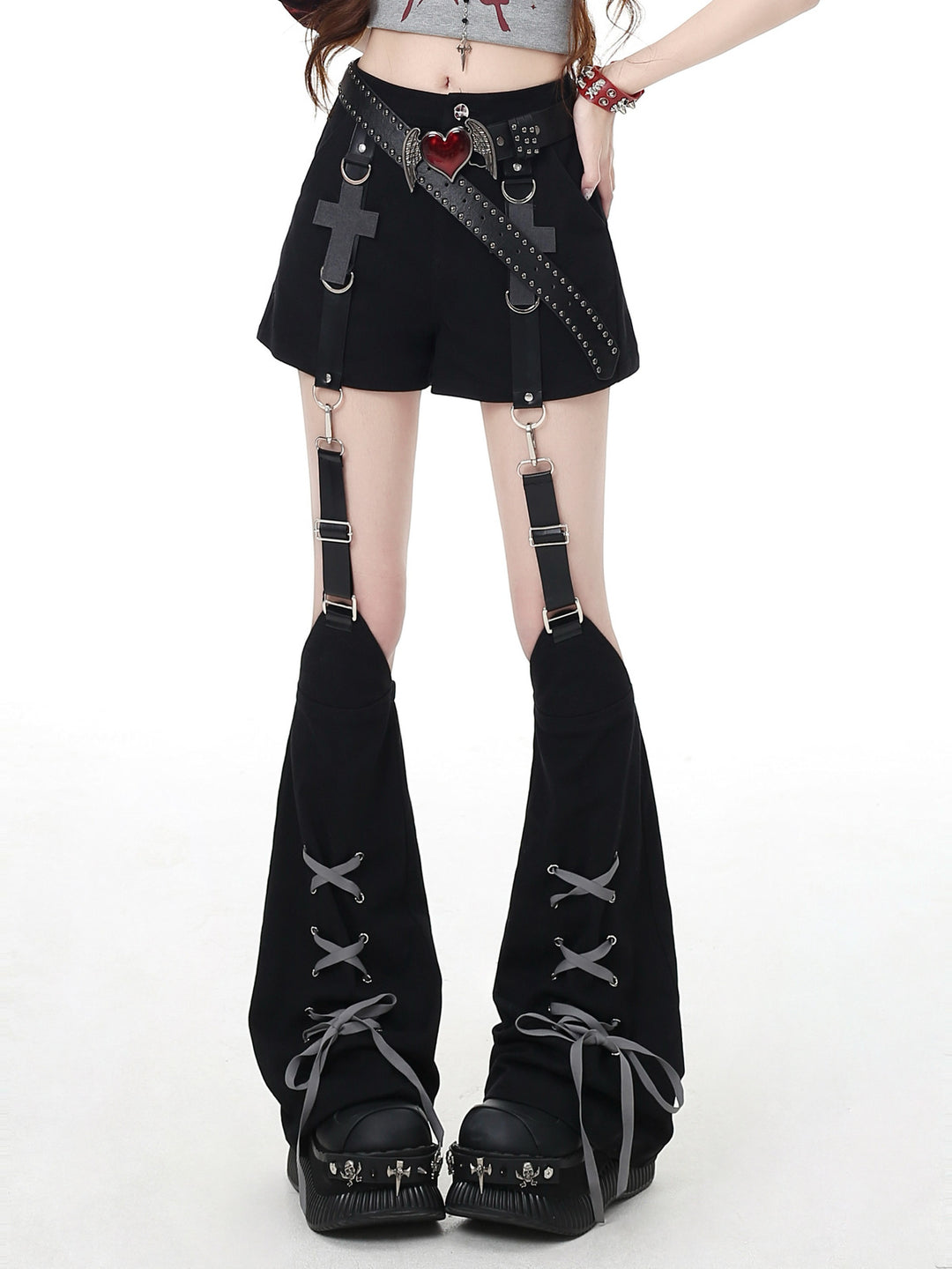 Y2K Detachable Leg Warmer Shorts