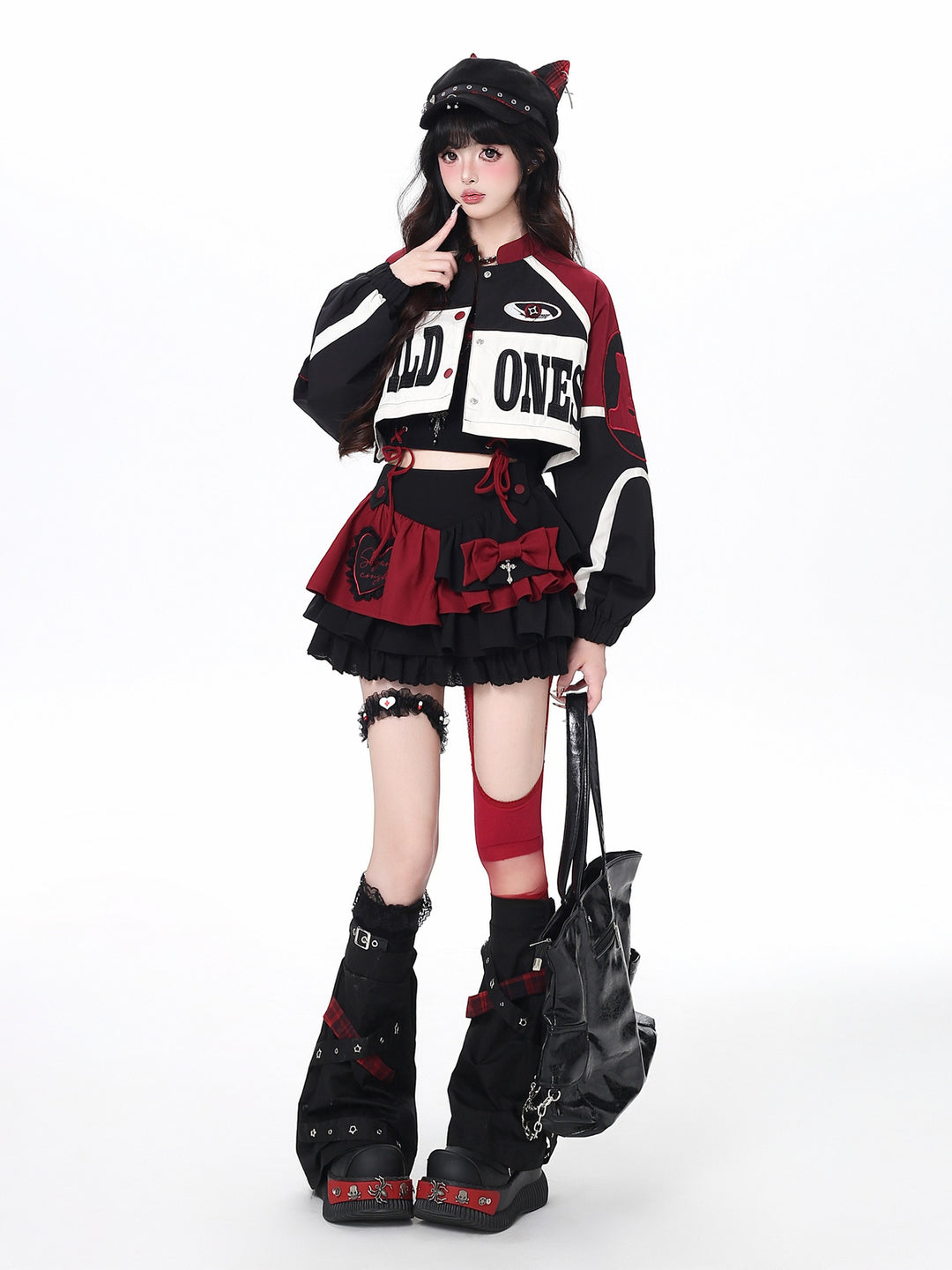 Jirai Kei Asymmetric Panel Mini Skirt