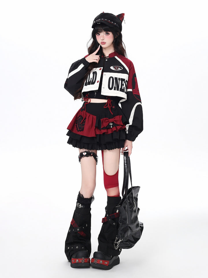 Jirai Kei Asymmetric Panel Mini Skirt
