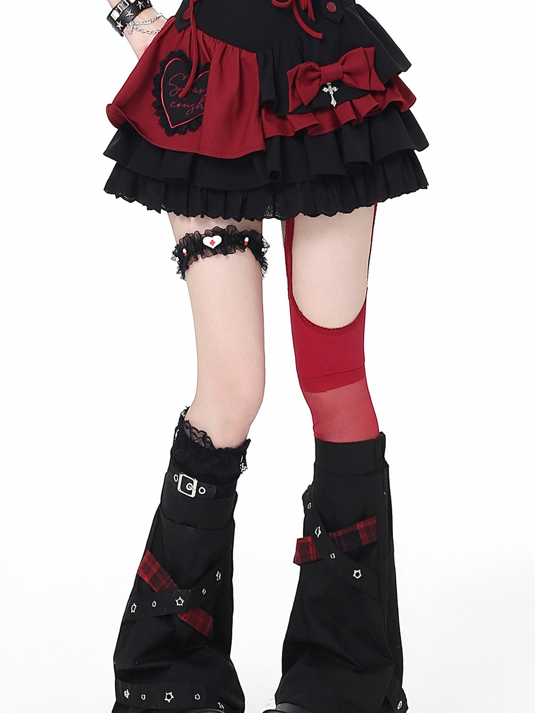 Jirai Kei Asymmetric Panel Mini Skirt