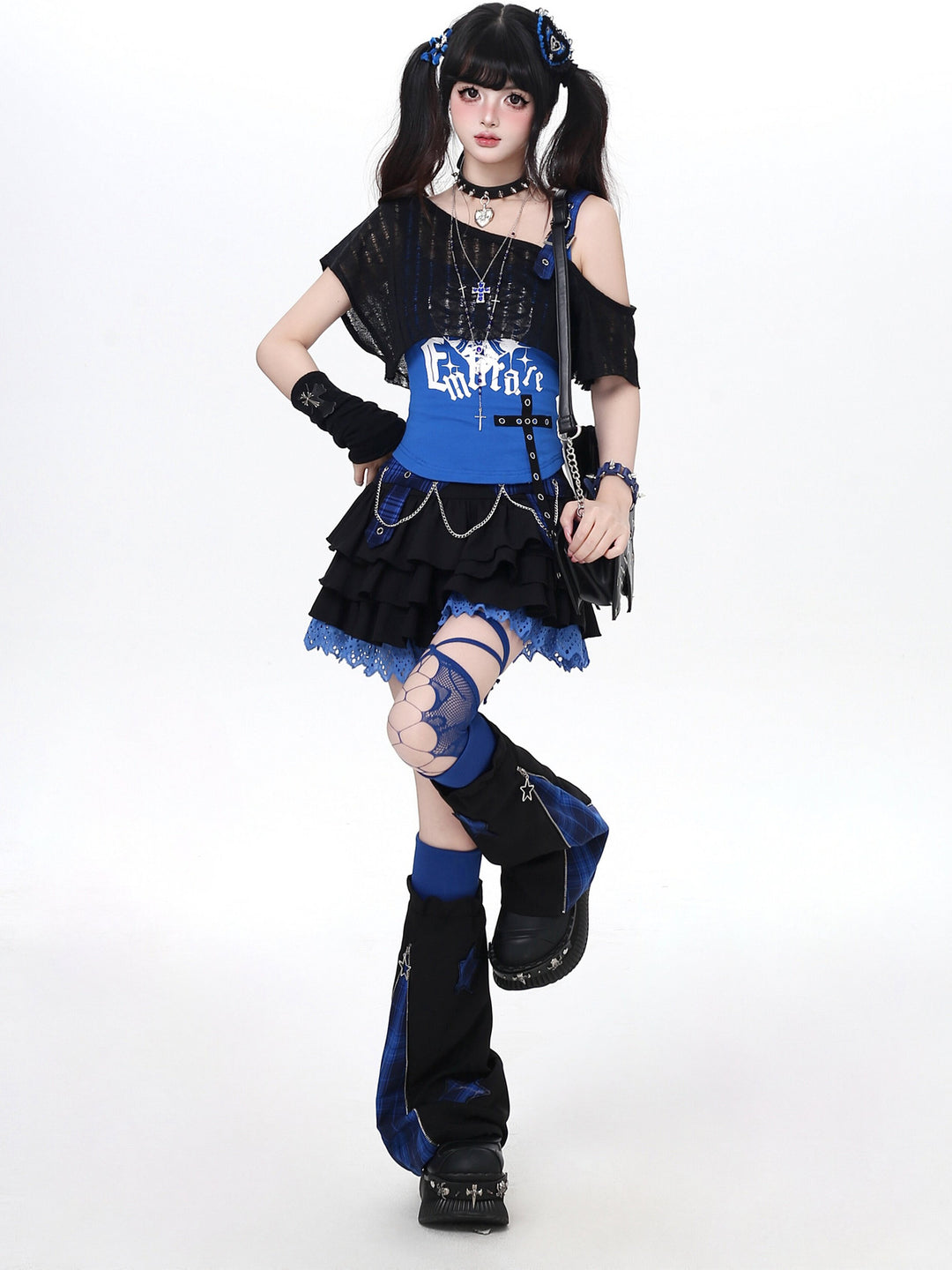 Gothic Skeleton Cami Shrug Set