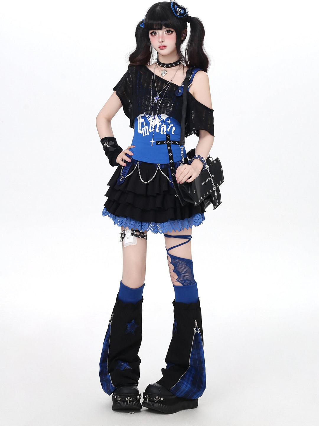 Gothic Skeleton Cami Shrug Set