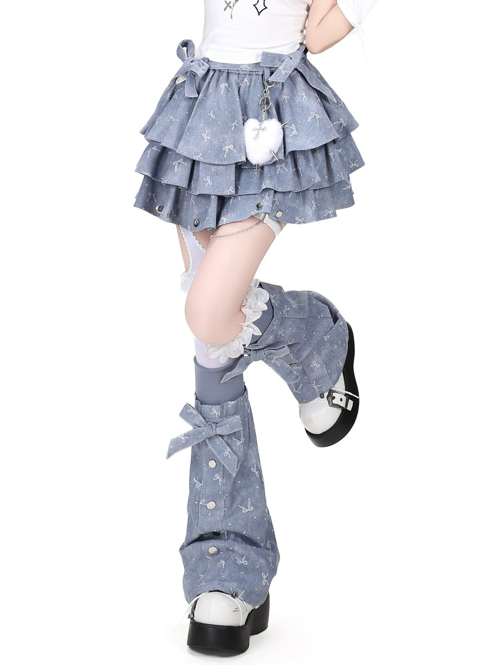 Coquette Bow Tiered Mini Skirt