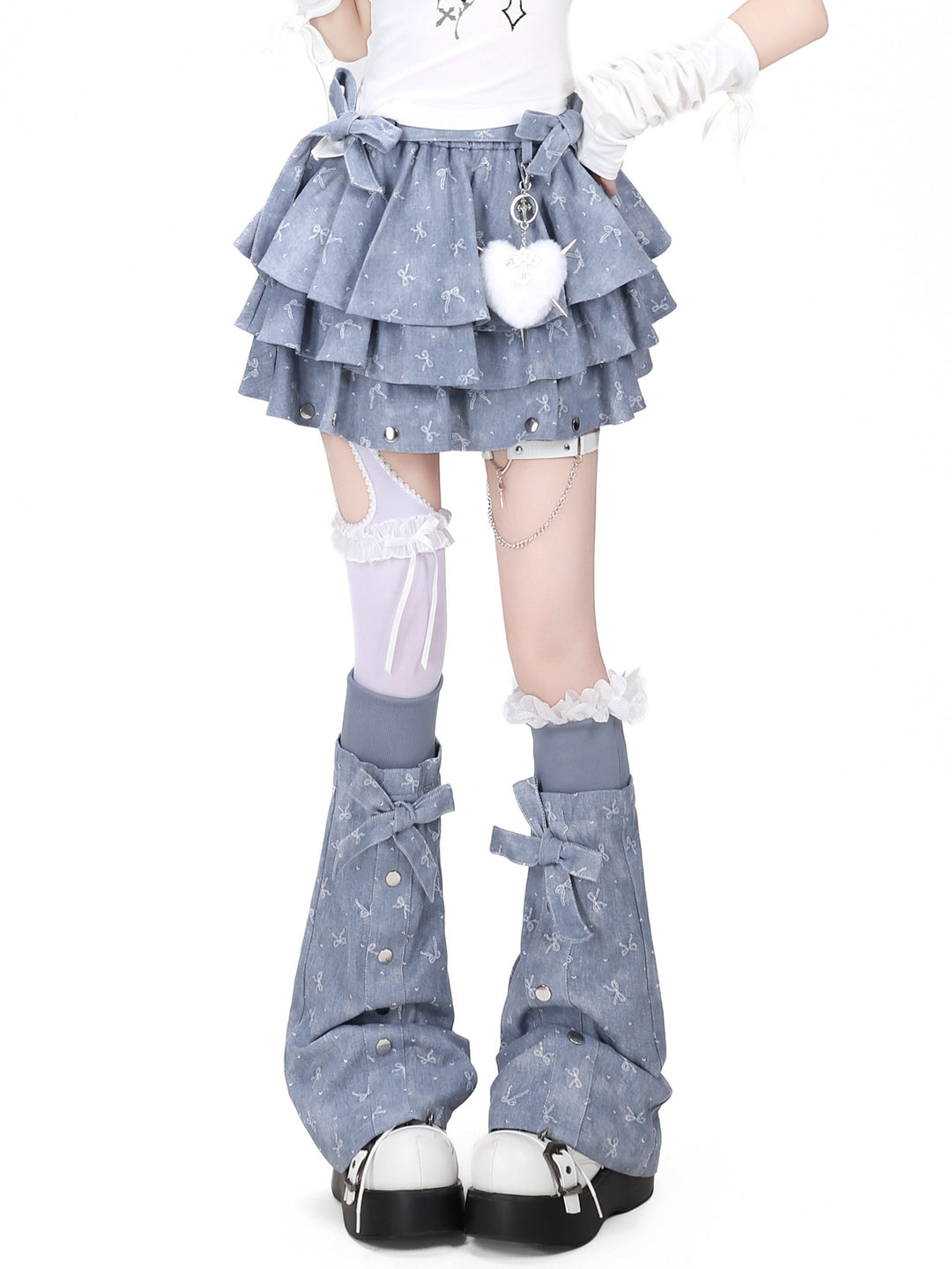 Coquette Bow Tiered Mini Skirt