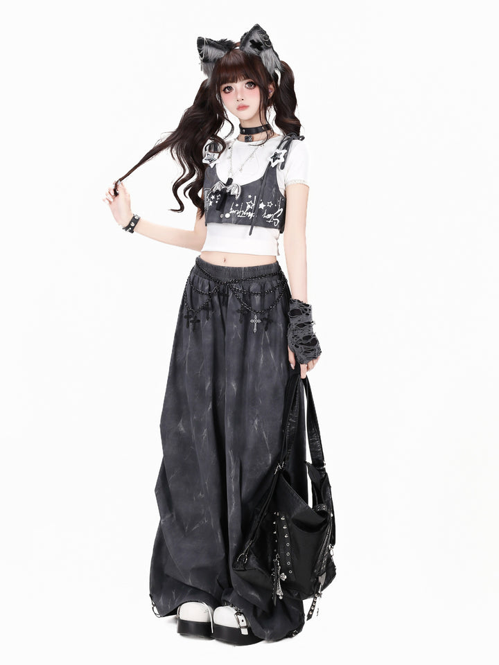 Y2K Graphic Wide Leg Pants