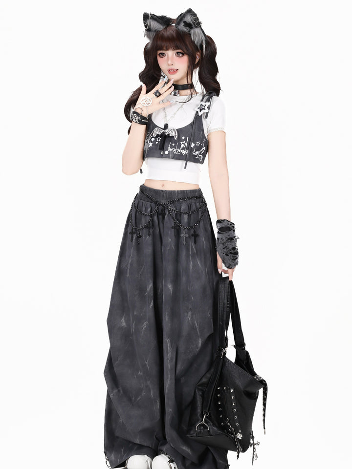 Y2K Graphic Wide Leg Pants