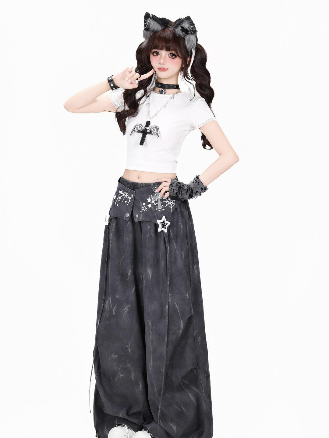 Y2K Graphic Wide Leg Pants