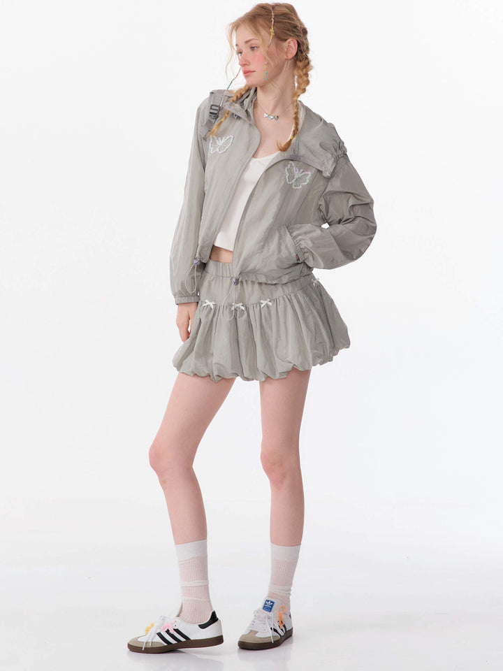Coquette Bow Bubble Mini Skirt