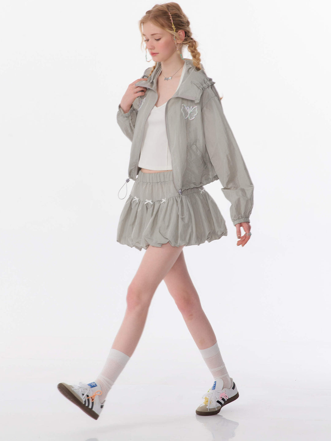Coquette Bow Bubble Mini Skirt